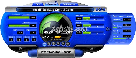 Intel Desktop Control Center Screenshot