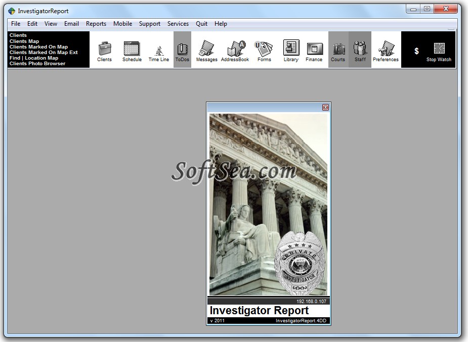 Investigator Report Screenshot
