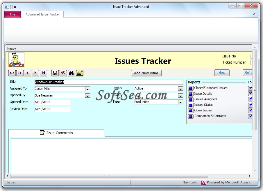 Issue Tracker Advanced Screenshot