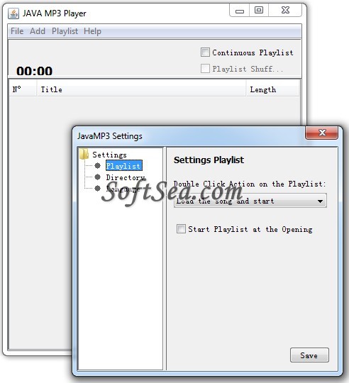 JAVA MP3 Player Screenshot