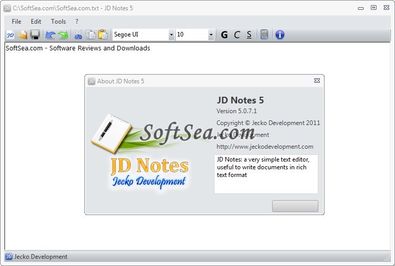 JD Notes Screenshot