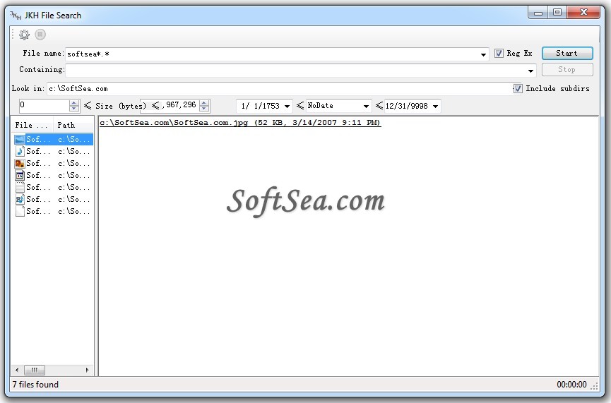 JKH File Search Screenshot