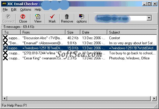 JOC Email Checker Screenshot