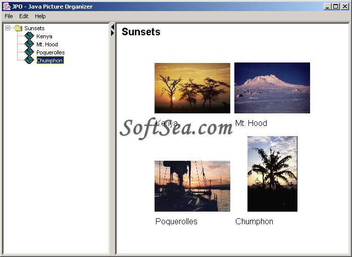 JPO Java Picture Organizer Screenshot
