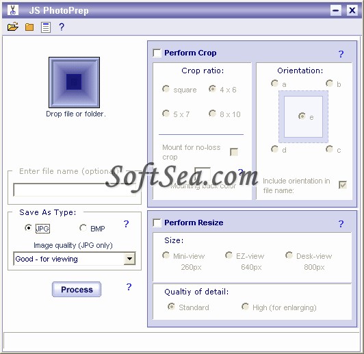JS PhotoPrep Screenshot