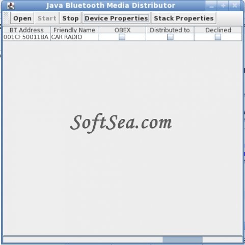 Java Bluetooth Media Distributor Screenshot