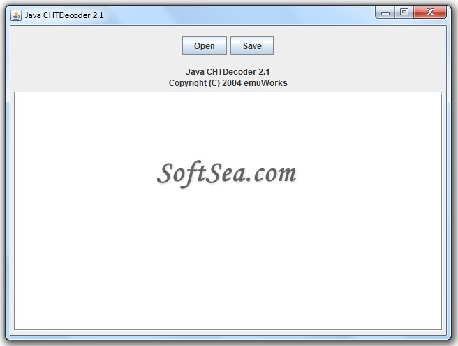 Java CHTDecoder Screenshot