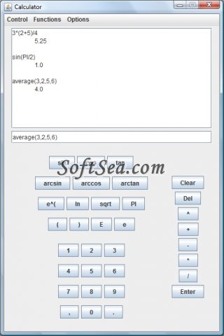 Java Calculator Screenshot