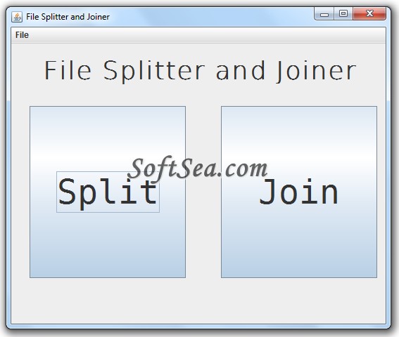 Java File Splitter and Joiner Screenshot