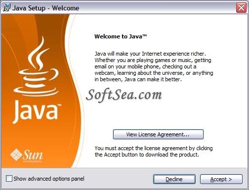 Java Runtime Environment Screenshot