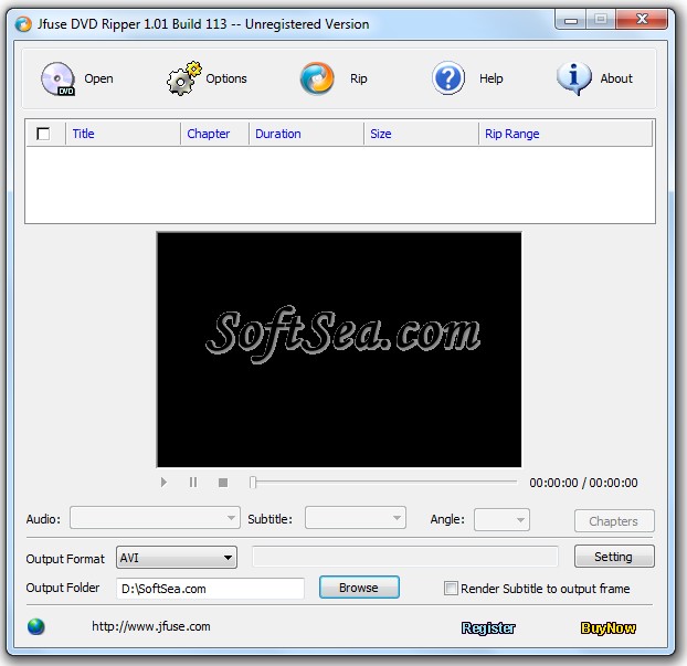 Jfuse DVD Ripper Screenshot