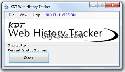 KDT Web History Tracker Screenshot