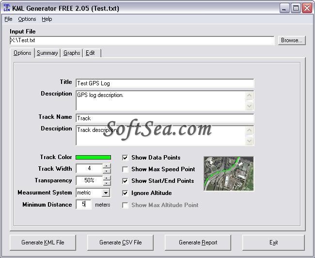 KML Generator Screenshot