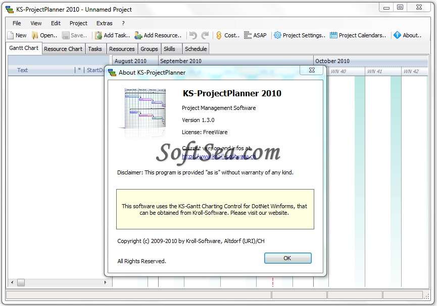 KS Project Planner Screenshot