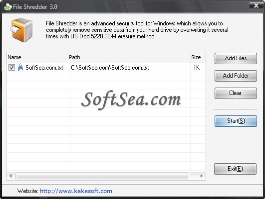 KaKa File Shredder Screenshot