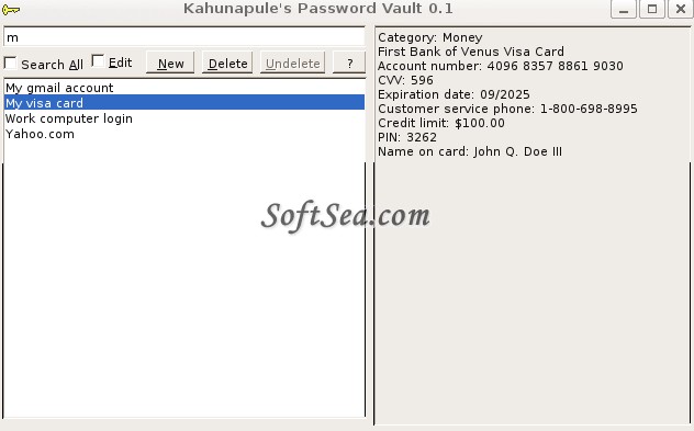 Kahunapules Password Vault Screenshot