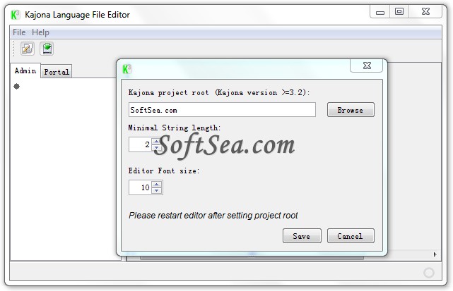 Kajona Language File Editor Screenshot
