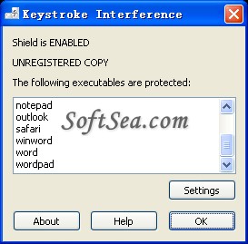 Keystroke Interference Screenshot