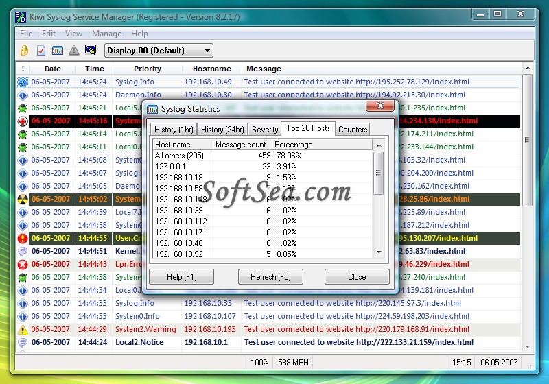 Kiwi Syslog Server Screenshot