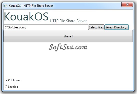 Kouak - HTTP File Share Server Screenshot