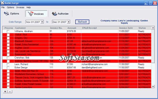 KwikCharge Quickbooks Credit Card Processing Screenshot