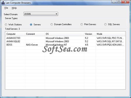 LAN Computer Browser Screenshot
