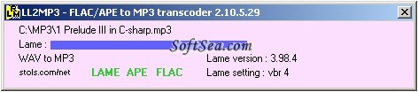 LL2MP3 (Flac & Ape to MP3 converter) Screenshot