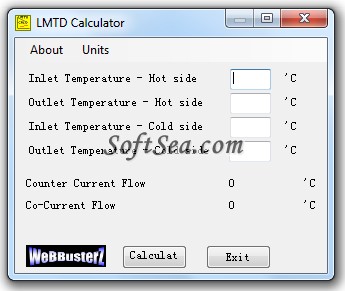 LMTD Calculator Screenshot