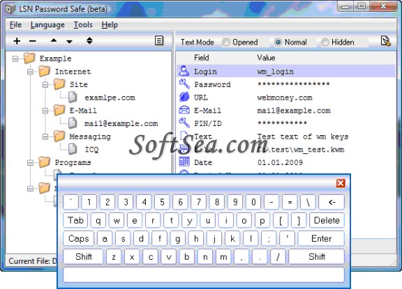 LSN Password Safe Screenshot