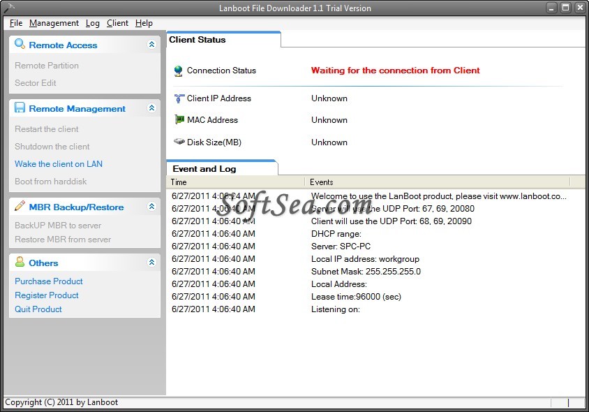 Lanboot File Downloader Screenshot