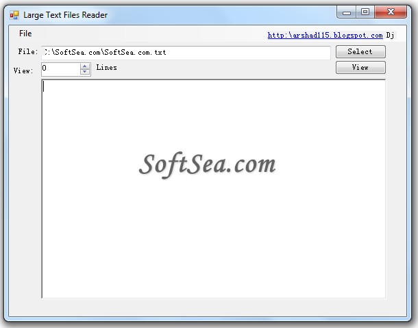 Large Text File Reader Screenshot