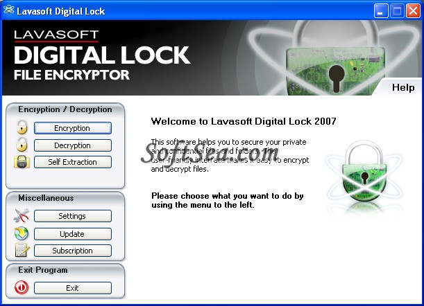 Lavasoft Digital Lock Screenshot