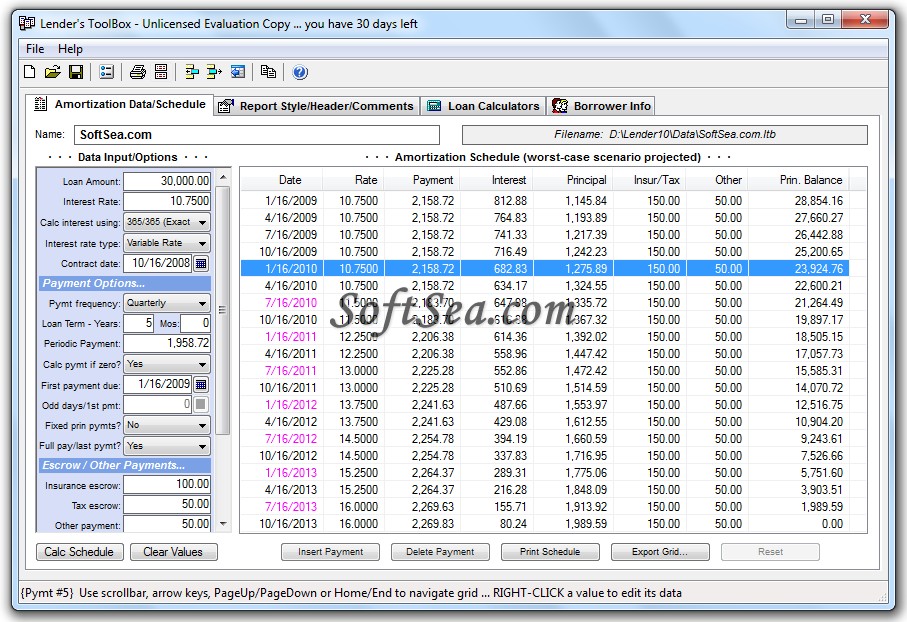 Lenders ToolBox Screenshot