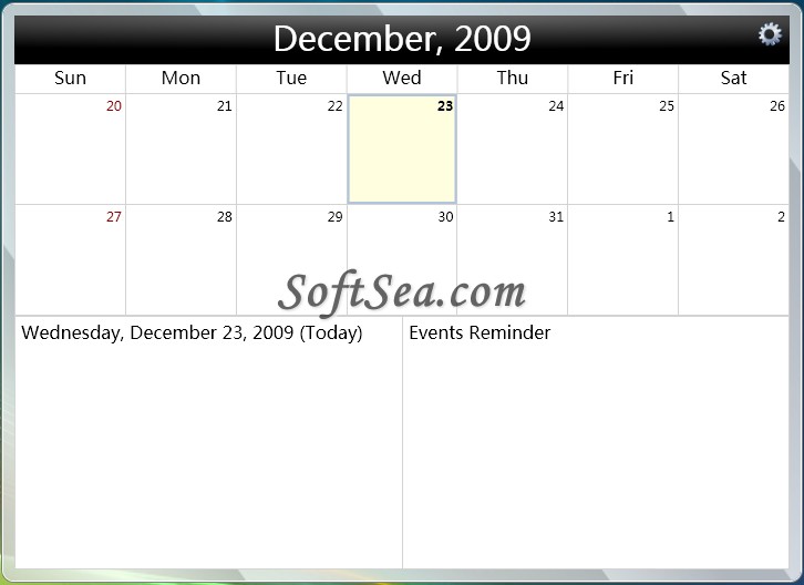 Light Calendar Screenshot
