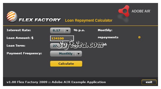 Loan Repayment Calculator Screenshot