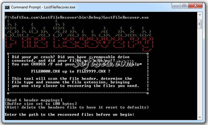 Lost File Recover Screenshot