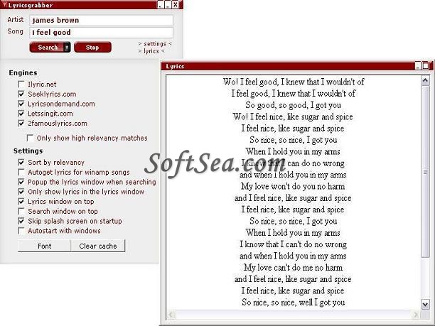 LyricsGrabber Screenshot