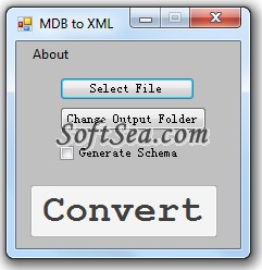 MDB to XML Screenshot
