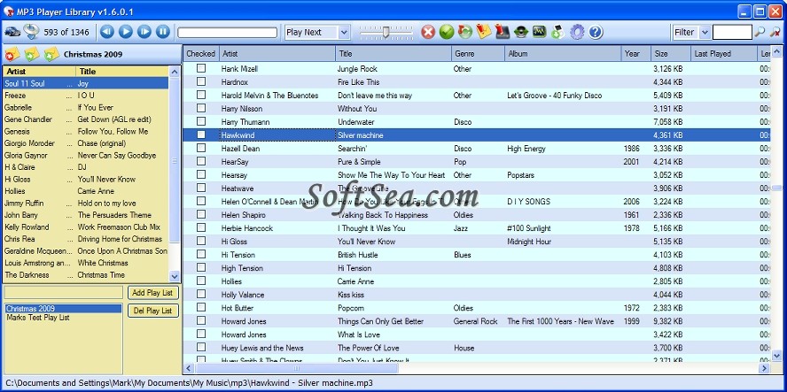 MP3 Player Library Screenshot