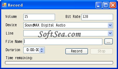 MP3 Recording Screenshot