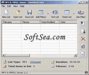MP3 and MPEG Joiner Screenshot
