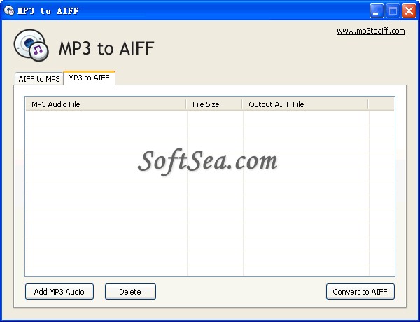 MP3 to AIFF Screenshot