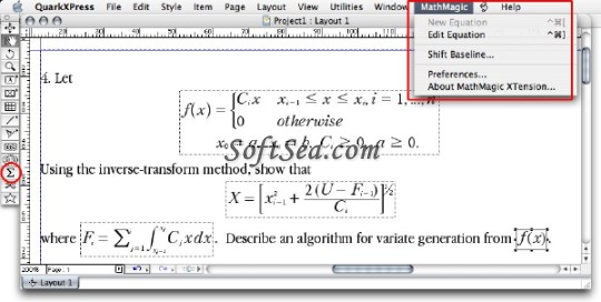 MathMagic Pro for QuarkXPress Screenshot