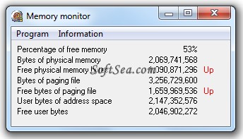Memory Monitor Freeware Screenshot
