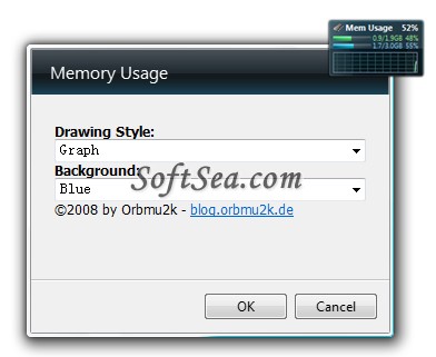 Memory Usage Sidebar Gadget Screenshot