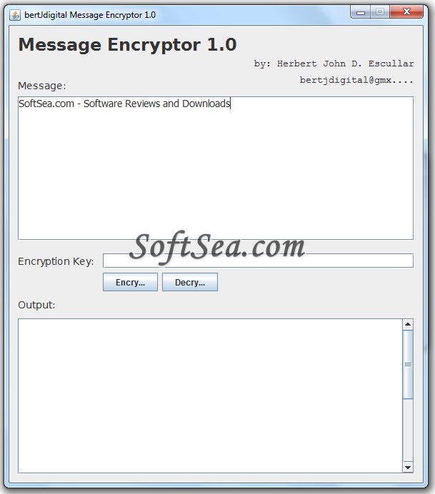 Message Encryptor Screenshot