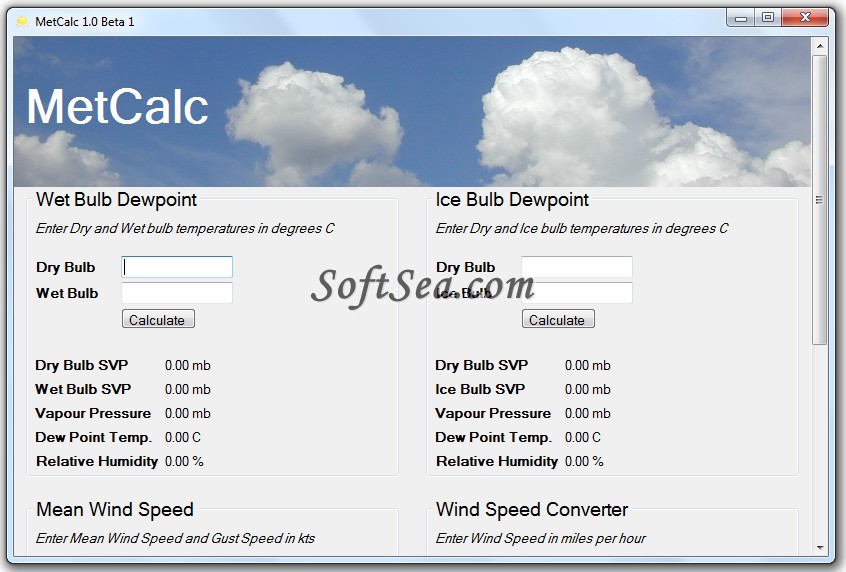MetCalc Screenshot