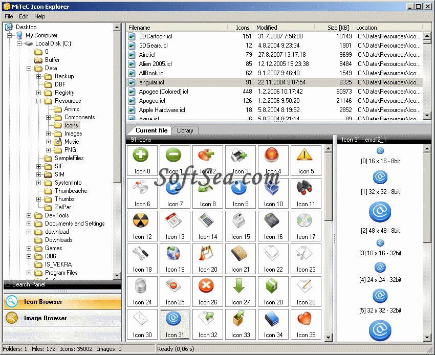 MiTeC Icon Explorer Screenshot