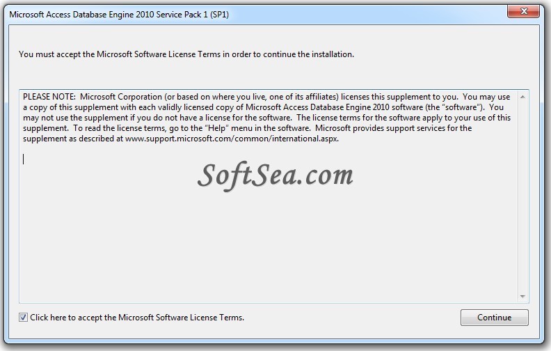 Microsoft Access Database Engine (32-bit) Screenshot