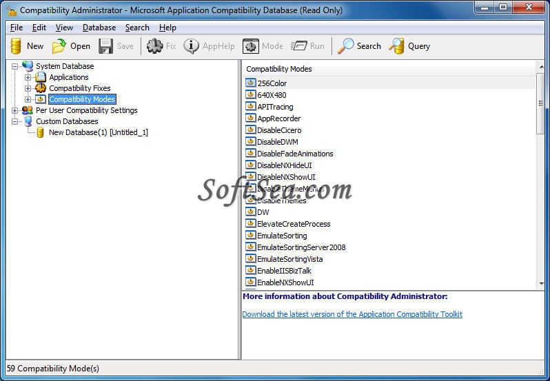 Microsoft Application Compatibility Toolkit Screenshot
